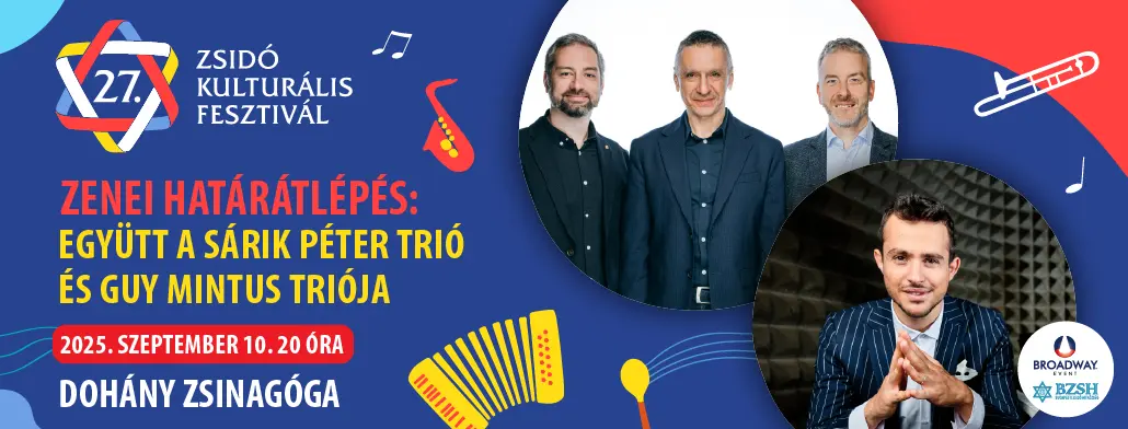 sarik peter trio es guy mintus trio koncert 2025 09 10 dohany zsinagoga zsido kulturalis fesztival broadway jegyiroda